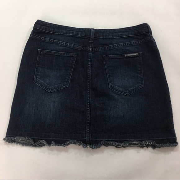 White Stuff Designer Denim Skirt with Natural Edge - Picture 2 of 7